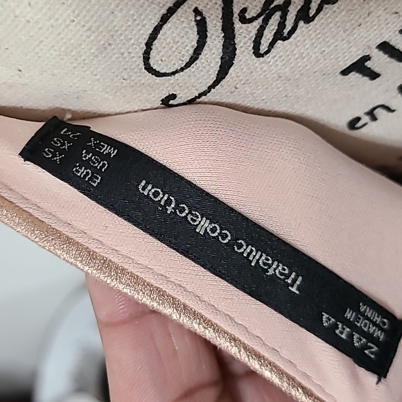 ZARA TRAFALUC COLLECTION GOLDROSE DRESS SIZE XS. - Picture 7 of 11